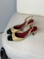 Chanel CC Cap-Toe Slingback Pumps