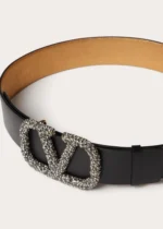 Valentino Garavani VLogo Signature Crystal Embellished Belt - Image 2