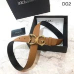 Dolce & Gabbana DG Baroque Logo Leather Belt - Image 8