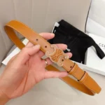 Celine Triomphe Leather Belt - Image 6