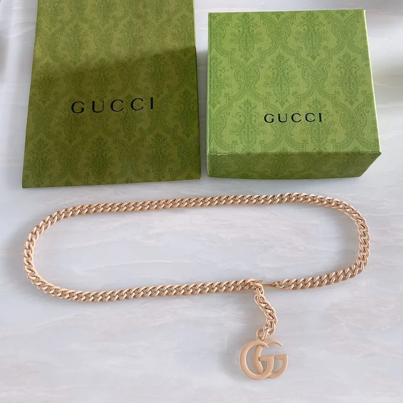 84cf7c4f-6dc8-4393-8f66-90f740d2561a GUCCI — Double G Chain Belt - Image 1