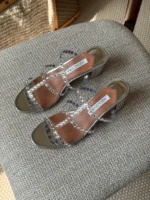 Aquazzura Crystal-Embellished Scalloped Strap - Image 6