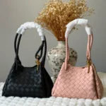 Bottega Braided Handle Knot Detail Shoulder Bag