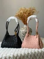 Bottega Braided Handle Knot Detail Shoulder Bag