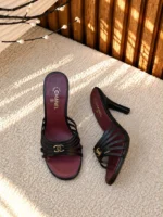 Chanel Strappy Mules with CC Logo - Image 5