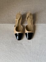 Chanel Classic Cap Toe Slingback Heels - Image 10