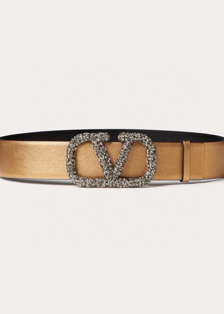 8c43b503-777c-4e6e-8ac6-23137de2d3c2 Valentino Garavani VLogo Signature Crystal Embellished Belt - Image 1