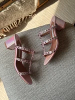 Aquazzura Crystal-Embellished Scalloped Strap - Image 2