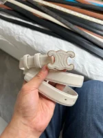 Celine Triomphe Leather Belt - Image 10