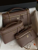 Chanel dark brown Caviar Vanity