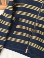 Miu Miu Striped Knit Zip Cardigan - Image 4
