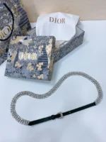 Dior Crystal Embellished Skinny Belt - Image 7