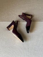 Chanel Quilted Cap Toe Slingback Flats - Image 5