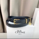 CELINE Triomphe Charm Leather Belt - Image 2