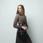 Gucci Black GG Chevron Shoulder Bag - Image 4