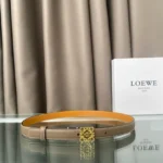 LOEWE Anagram Pebble Leather Belt - Image 8