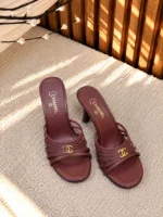 Chanel Strappy Mules with CC Logo - Image 6