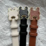 Celine Triomphe Leather Belt