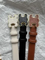 Celine Triomphe Leather Belt