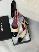 Chanel CC Cap-Toe Slingback Pumps - Image 13