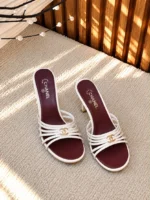 Chanel Strappy Mules with CC Logo - Image 2