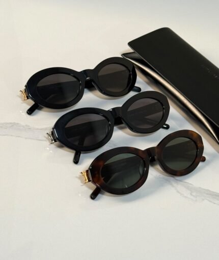 Saint Laurent SL M136 Monogram Hinge Oval Acetate Sunglasses