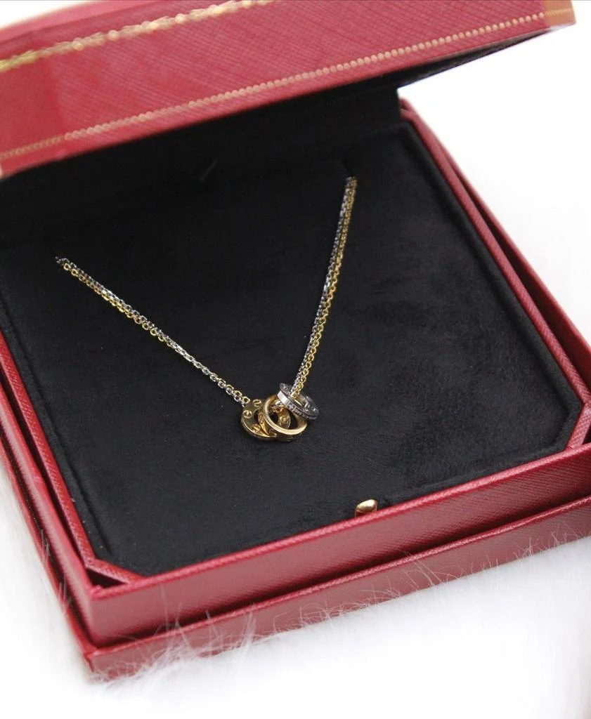 PHOTO-2025-06-13-18-19-24 Cartier Mixed Tone Triple Ring Necklace - Image 1