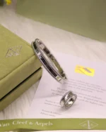 Van Cleef Signature Rose Ring and Bracelet Set
