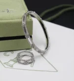 Van Cleef Signature Silver Ring and Bracelet Set