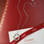 Cartier Embellished Screw Circle Necklace