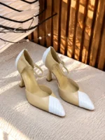 Chanel Two-Tone Leather Pumps - Image 2