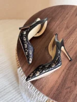 Dior J'Adior Embroidered Mesh Slingback Pump - Image 9