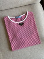 Prada Striped Jersey T-shirt - Image 4