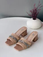 Gina Crystal-Embellished Block Heel Mules - Image 2