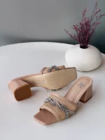 Gina Crystal-Embellished Block Heel Mules - Image 3