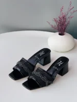 Gina Crystal-Embellished Block Heel Mules - Image 4