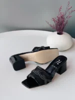 Gina Crystal-Embellished Block Heel Mules - Image 5
