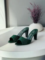 Gina Crystal-Embellished High Heel Mules - Image 2