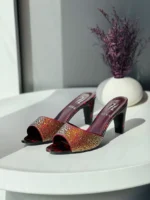 Gina Crystal-Embellished High Heel Mules - Image 6