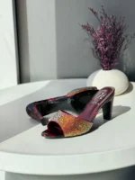 Gina Crystal-Embellished High Heel Mules - Image 7