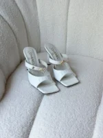 Chanel Croc-Embossed Mules - Image 8