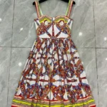 Dolce & Gabbana Maiolica / Carretto Print Dress