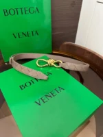Bottega Veneta Intrecciato Leather Belt with Knot Buckle - Image 9