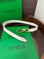 Bottega Veneta Intrecciato Leather Belt with Knot Buckle - Image 6