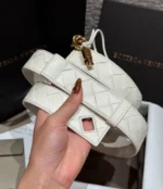 Bottega Veneta Intrecciato Leather Belt with Brass Knot - Image 14