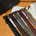 Bottega Veneta Intrecciato Leather Belt with Brass Knot