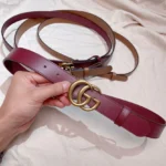 Gucci Marmont Leather Belt with Double G Buckle - Image 4