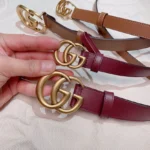 Gucci Marmont Leather Belt with Double G Buckle - Image 2