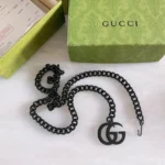 Gucci Interlocking G Black Chain Belt - Image 4