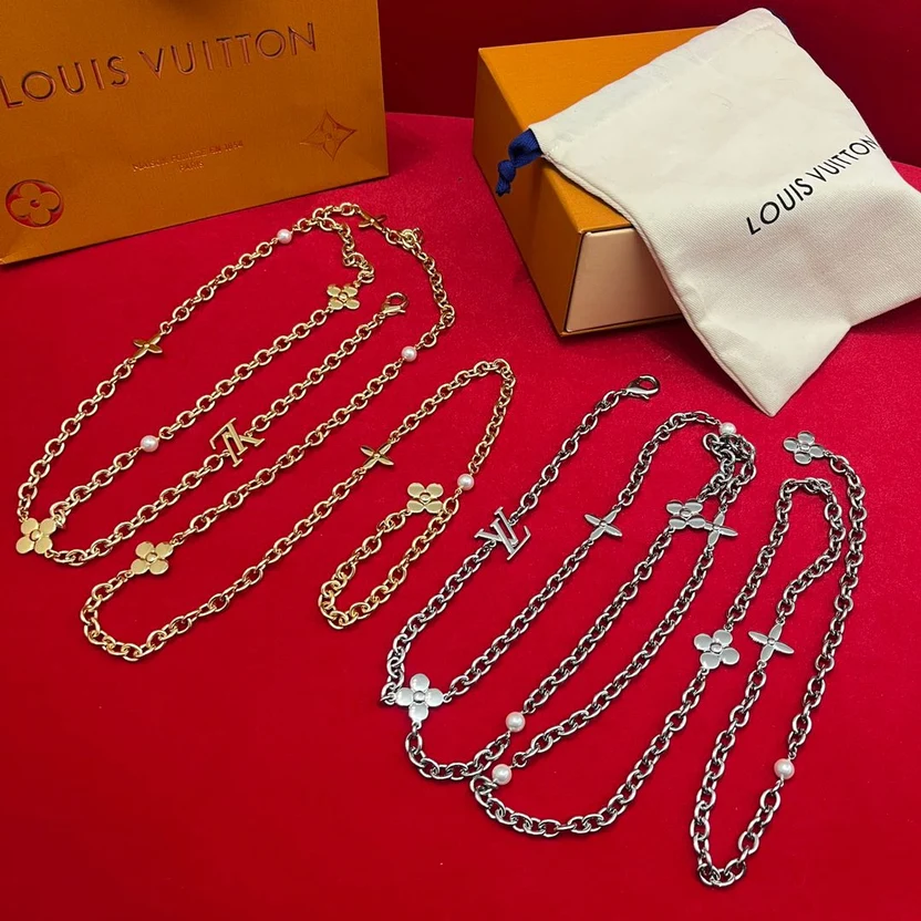 WhatsAppImage2026-10-06at6.50.24PM Louis Vuitton Monogram Flower and LV Initials Gold Chain Belt - Image 1